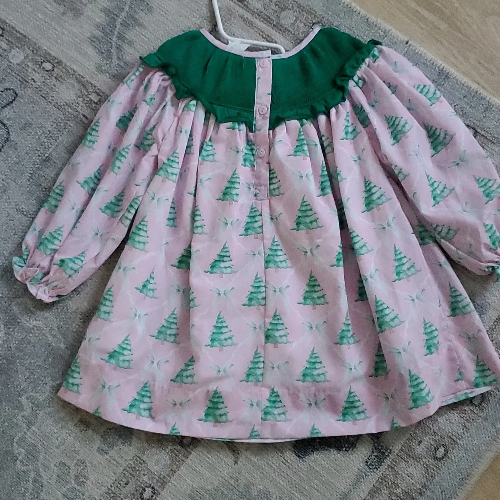 Tiny Town Smocks Girls Embroidered Smocked 